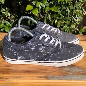 Vans Womens Off the Wall Canvas Skate Shoes sz 8 Casual Low Top Lace Up Black
